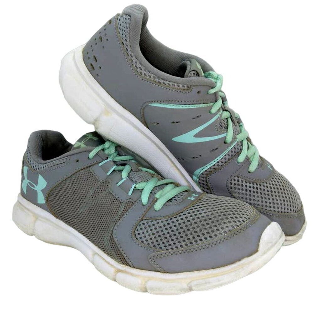 Under Armour Thrill 2 Women's Gray w/Aqua Green Accents Running Shoes - Size 8.5